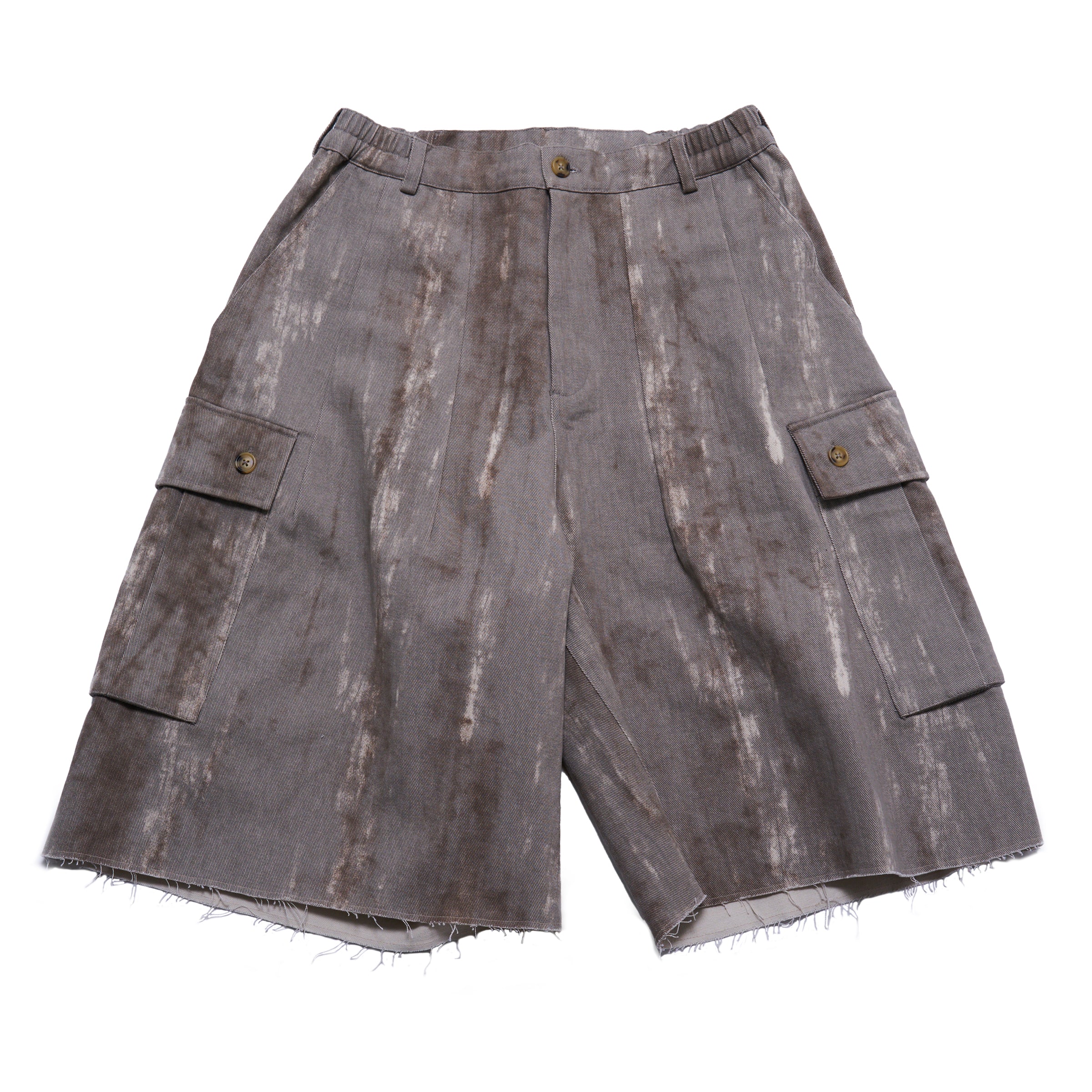 2025 Spring] EFFECTEN / Twill Wide Cargo Short Pants