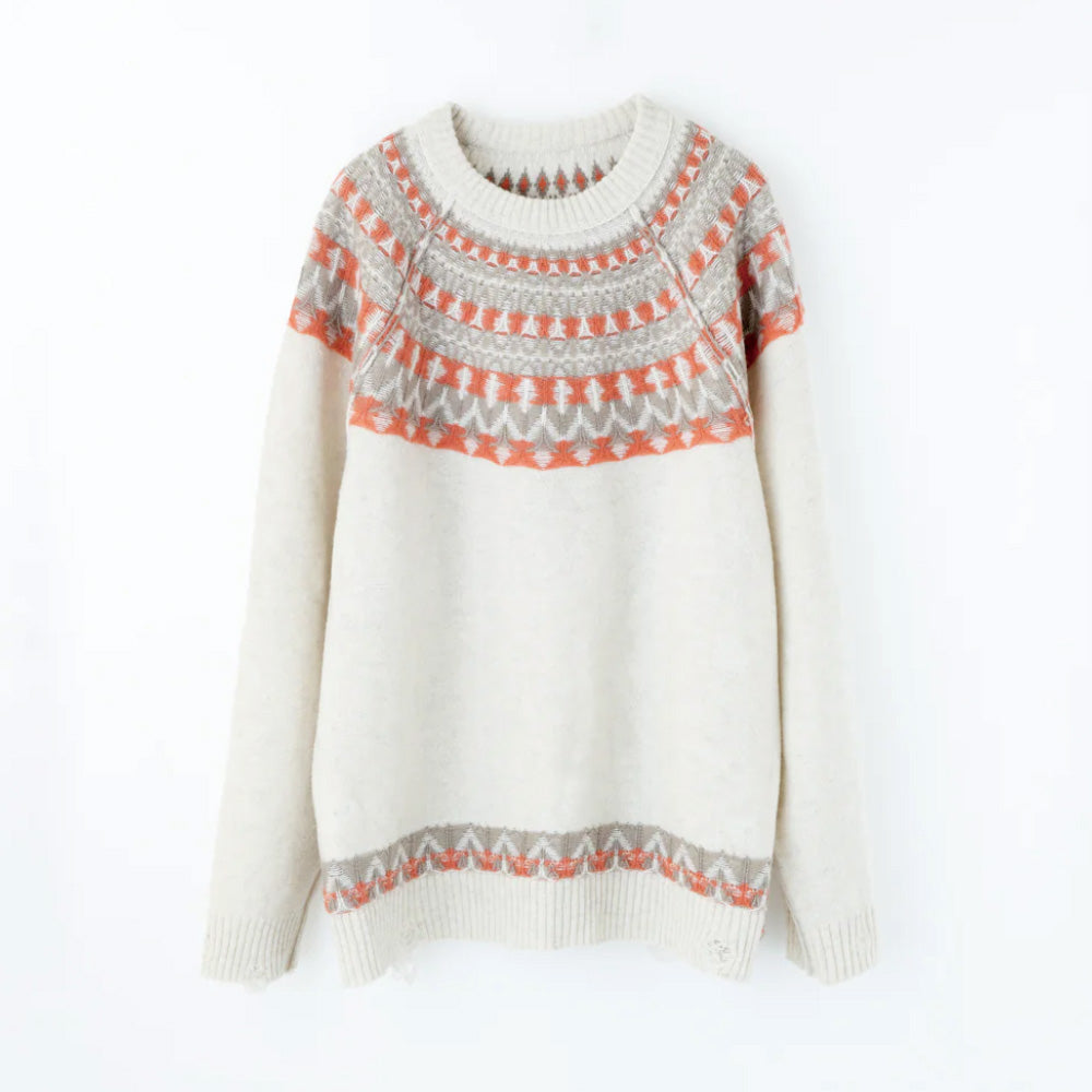 Name. / 2025aw WOOL NORDIC KNIT SWEATER : INSIDE OUT PATTERN 