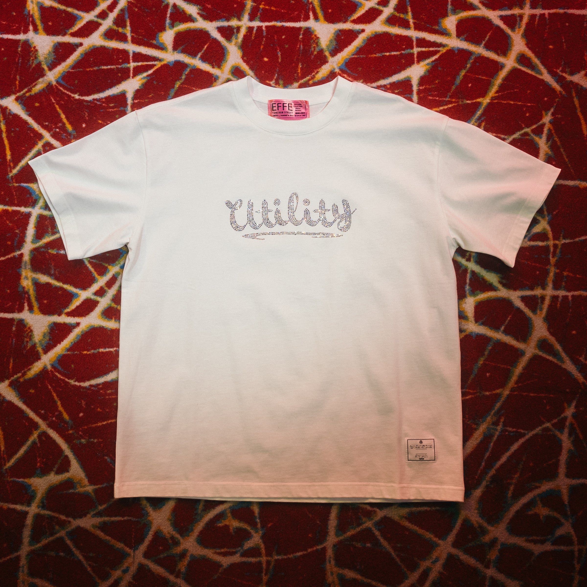 2023 summer] EFFECTEN / Rhinestone logo s/s Tee – utility