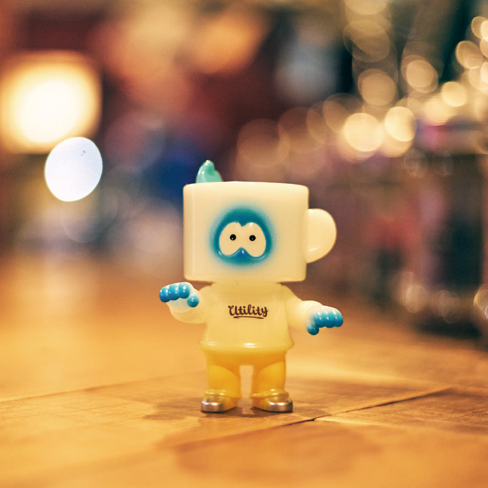 human robot toys ソフビ 蓄光 カップン　Utility limited item] utility × HUMAN ROBOT / Cuppun(カップン) (limited