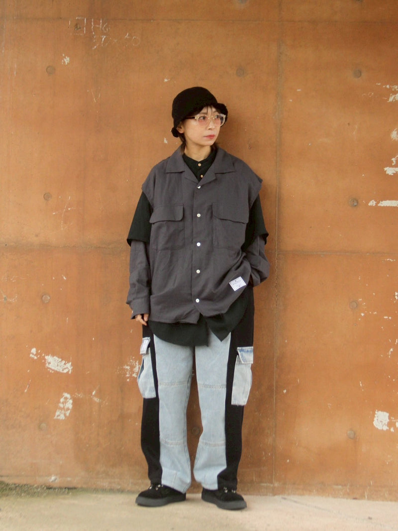 [2025G.W limited]U-BY EFFECTEN(ユーバイ エフェクテン)  × muku by SAICA  layered shirts type1