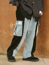 [2025G.W limited]U-BY EFFECTEN(ユーバイ エフェクテン)  × muku by SAICA  docking denim sweat cargo pants  type2