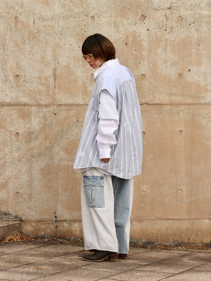 [2025G.W limited]U-BY EFFECTEN(ユーバイ エフェクテン)  × muku by SAICA  layered shirts type4