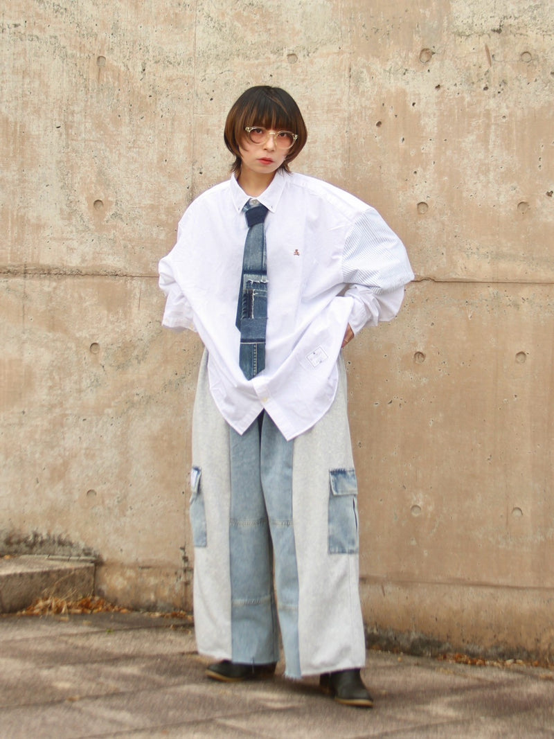 [2025G.W limited]U-BY EFFECTEN(ユーバイ エフェクテン)  × muku by SAICA  denim patchwork tie