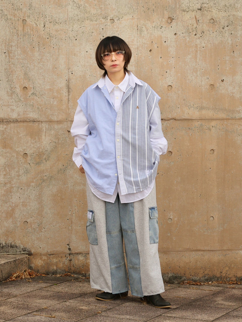 [2025G.W limited]U-BY EFFECTEN(ユーバイ エフェクテン)  × muku by SAICA  layered shirts type4
