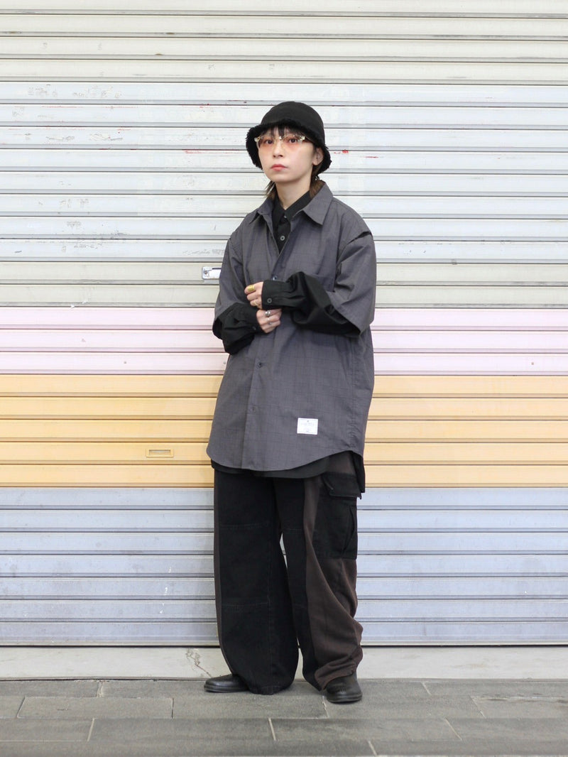 [2025G.W limited]U-BY EFFECTEN(ユーバイ エフェクテン)  × muku by SAICA  docking denim sweat cargo pants  type3