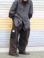 [2025G.W limited]U-BY EFFECTEN(ユーバイ エフェクテン)  × muku by SAICA  docking denim sweat cargo pants  type3