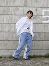 [2025G.W limited]U-BY EFFECTEN(ユーバイ エフェクテン)  × muku by SAICA  docking denim sweat EZ pants  type1