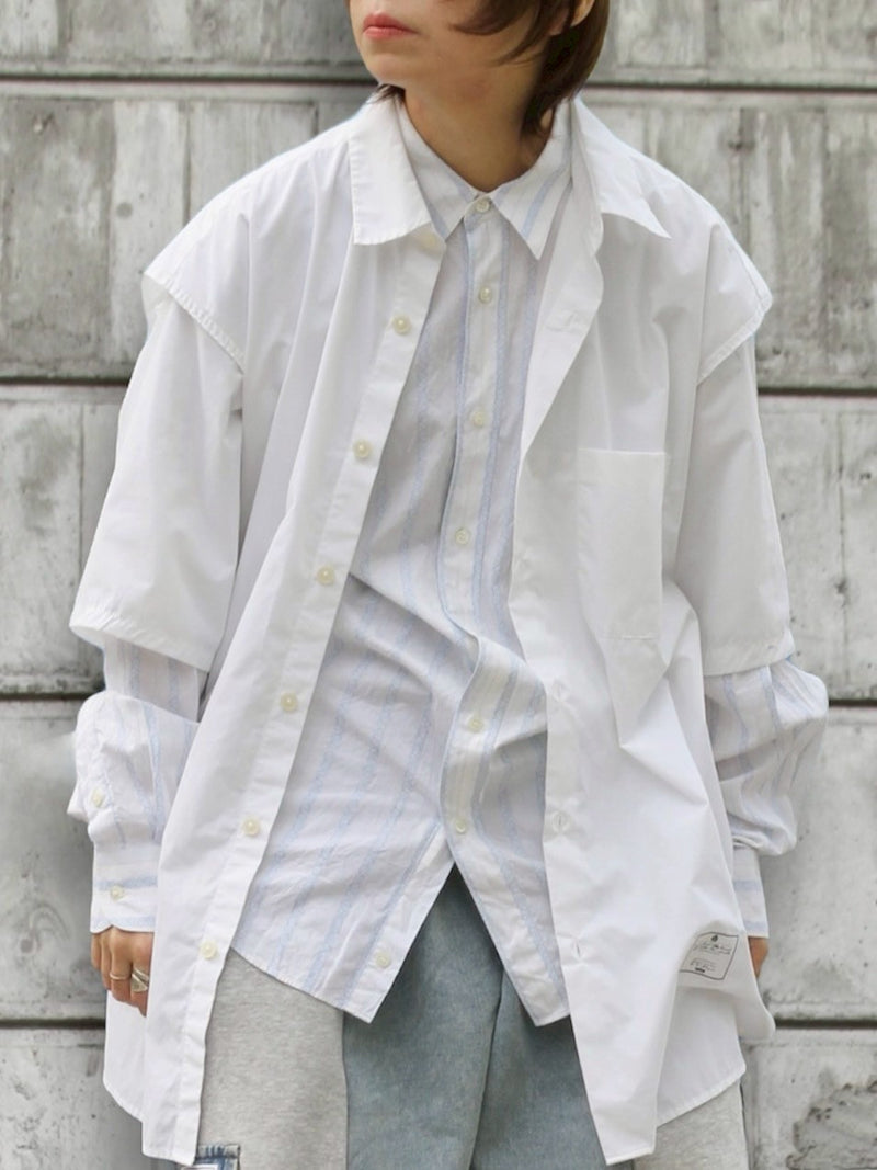 [2025G.W limited]U-BY EFFECTEN(ユーバイ エフェクテン)  × muku by SAICA  layered shirts type5