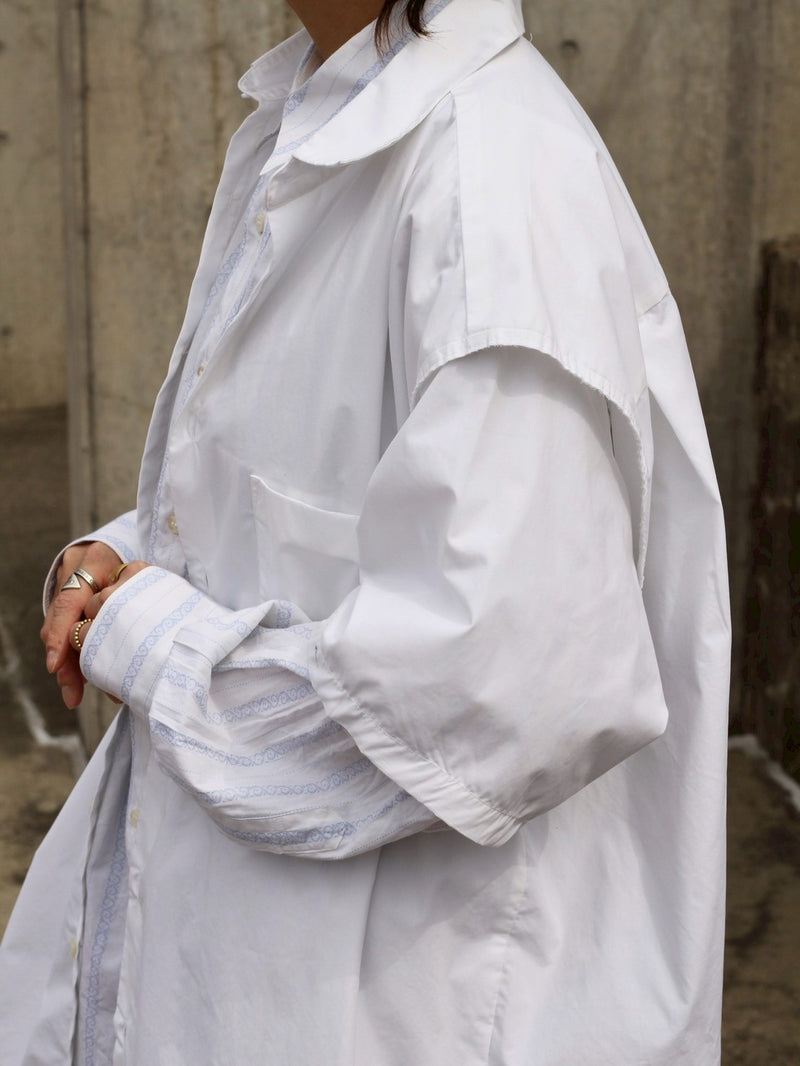 [2025G.W limited]U-BY EFFECTEN(ユーバイ エフェクテン)  × muku by SAICA  layered shirts type5