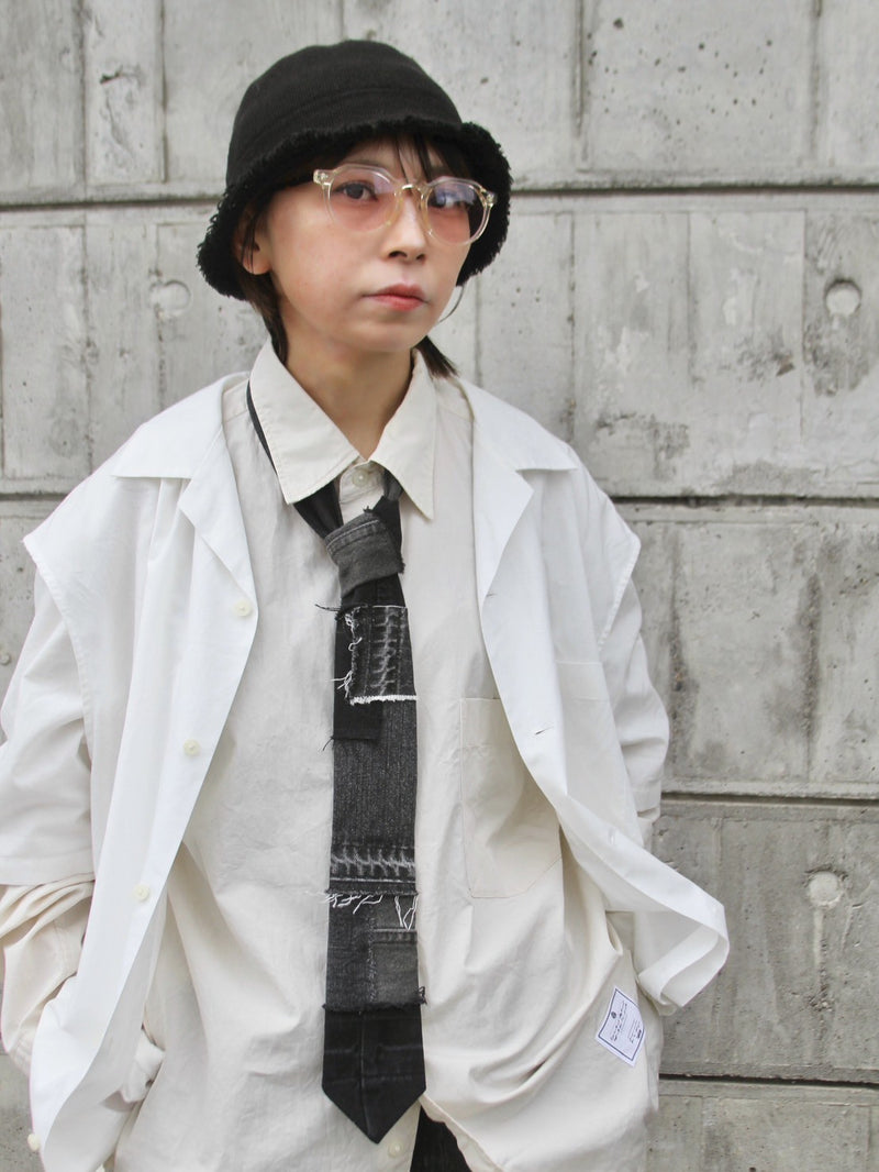 [2025G.W limited]U-BY EFFECTEN(ユーバイ エフェクテン)  × muku by SAICA  denim patchwork tie
