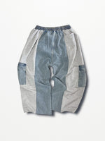 [2025G.W limited]U-BY EFFECTEN(ユーバイ エフェクテン)  × muku by SAICA  docking denim sweat cargo pants  type1
