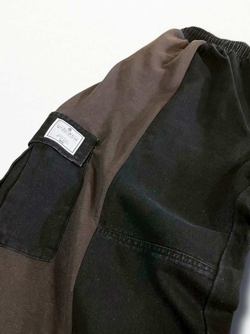 [2025G.W limited]U-BY EFFECTEN(ユーバイ エフェクテン)  × muku by SAICA  docking denim sweat cargo pants  type3