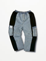[2025G.W limited]U-BY EFFECTEN(ユーバイ エフェクテン)  × muku by SAICA  docking denim sweat cargo pants  type2