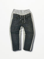 [2025G.W limited]U-BY EFFECTEN(ユーバイ エフェクテン)  × muku by SAICA  docking denim sweat EZ pants  type2