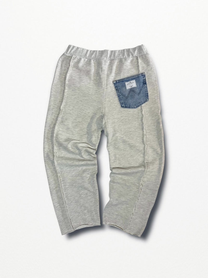 [2025G.W limited]U-BY EFFECTEN(ユーバイ エフェクテン)  × muku by SAICA  docking denim sweat EZ pants  type1