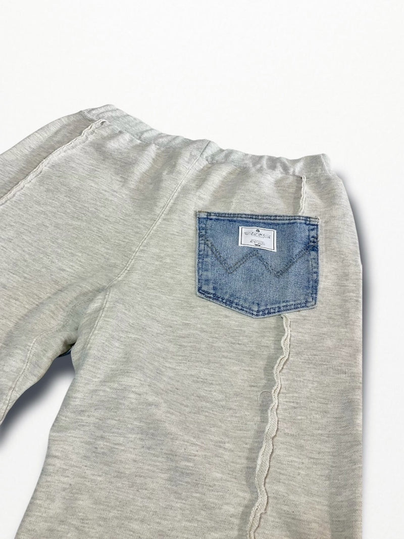 [2025G.W limited]U-BY EFFECTEN(ユーバイ エフェクテン)  × muku by SAICA  docking denim sweat EZ pants  type1