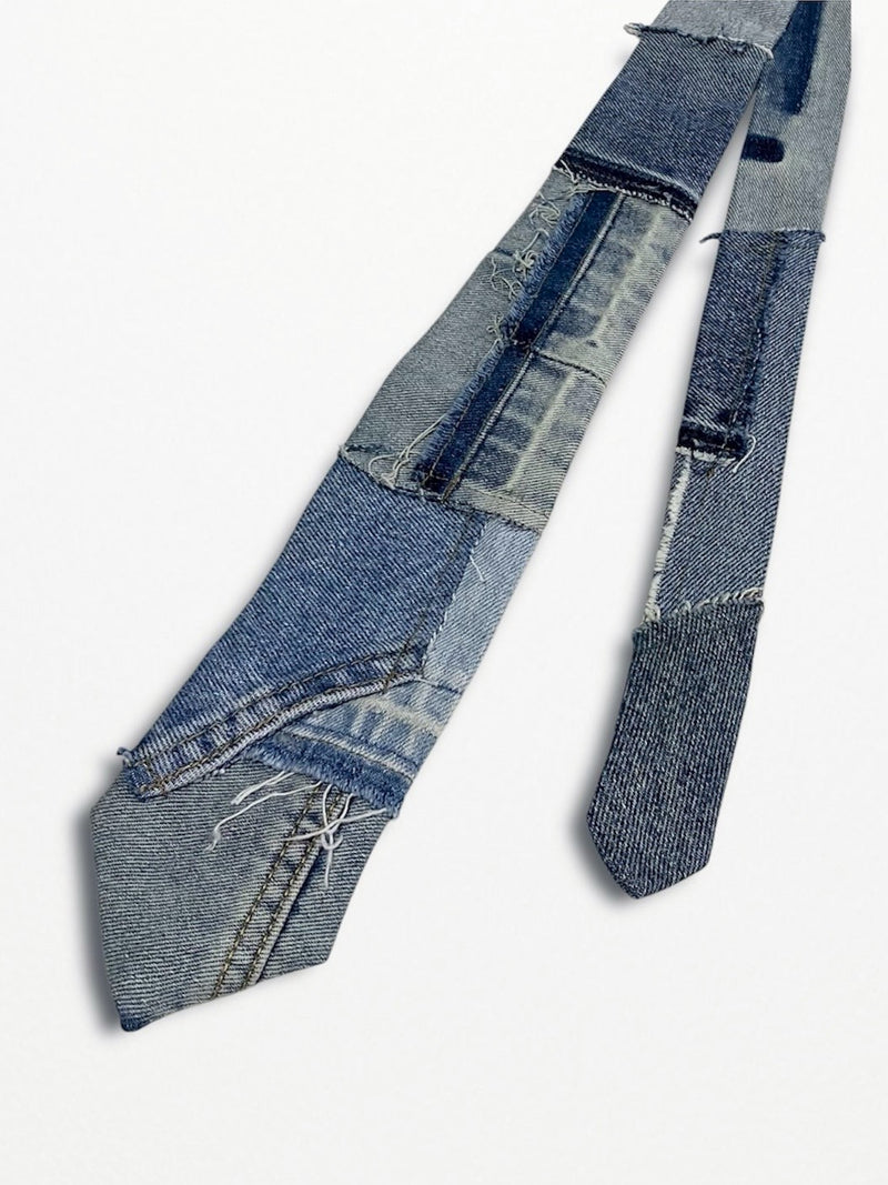 [2025G.W limited]U-BY EFFECTEN(ユーバイ エフェクテン)  × muku by SAICA  denim patchwork tie