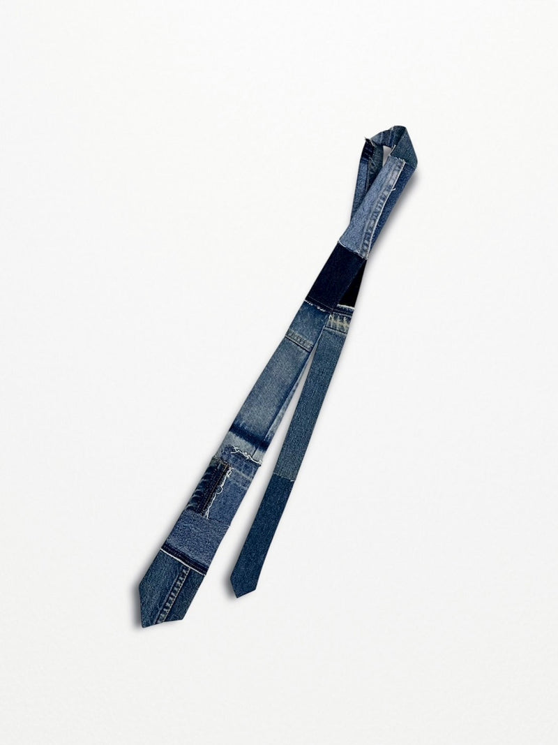 [2025G.W limited]U-BY EFFECTEN(ユーバイ エフェクテン)  × muku by SAICA  denim patchwork tie