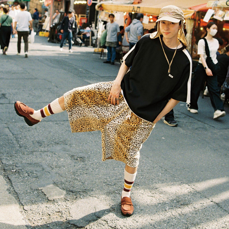 [2025 summer] EFFECTEN / Leopard wide short pants