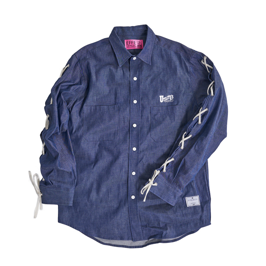 2024Spring] EFFECTEN / Lace up denim shirts – utility