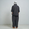 [2025 summer] EFFECTEN / Hibiscus embroidery line wide tapered pants