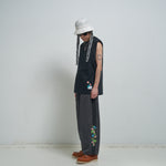 [2025 summer] EFFECTEN / Hibiscus embroidery sleeveless Tee