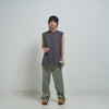 [2025 summer] EFFECTEN / Hibiscus embroidery sleeveless Tee