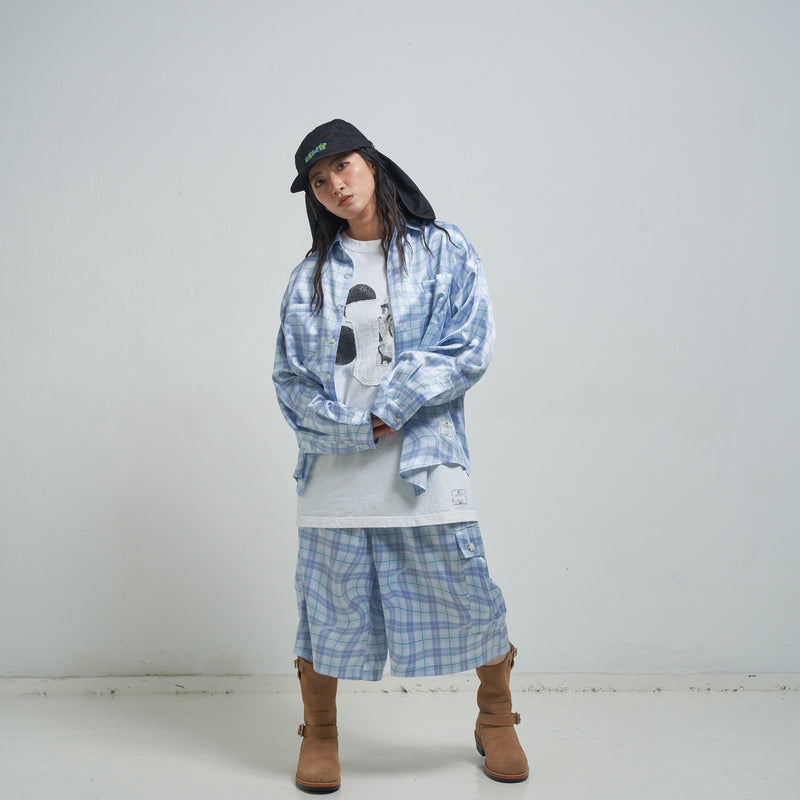 [2025 summer] EFFECTEN / Distorted check L/S shirts