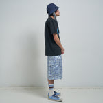 [2025 summer] EFFECTEN / Distorted check wide cargo short pants