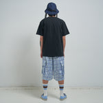 [2025 summer] EFFECTEN / Distorted check wide cargo short pants