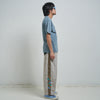 [2025 summer] EFFECTEN / Hibiscus embroidery line wide tapered pants