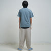 [2025 summer] EFFECTEN / Hibiscus embroidery line wide tapered pants