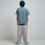 [2025 summer] EFFECTEN / Hibiscus embroidery line wide tapered pants