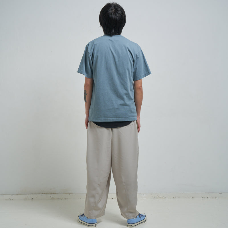[2025 summer] EFFECTEN / Hibiscus embroidery line wide tapered pants