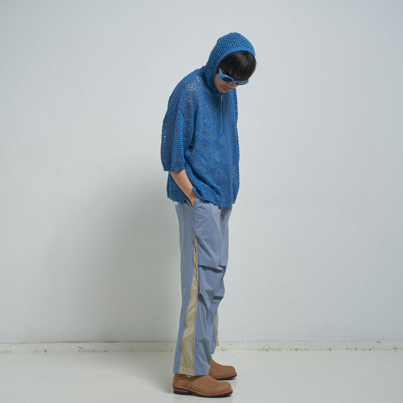 [2025 summer] EFFECTEN / Slab knit half zip hoodie