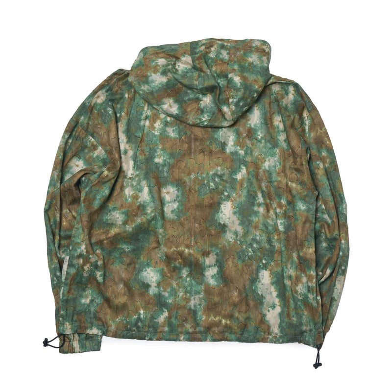 [2025 summer] EFFECTEN / Flower jacquard tie-dye sheer zip hoodie