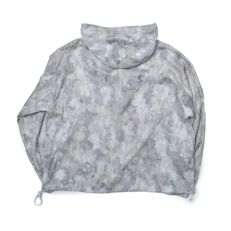 [2025 summer] EFFECTEN / Flower jacquard tie-dye sheer zip hoodie