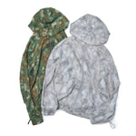 [2025 summer] EFFECTEN / Flower jacquard tie-dye sheer zip hoodie