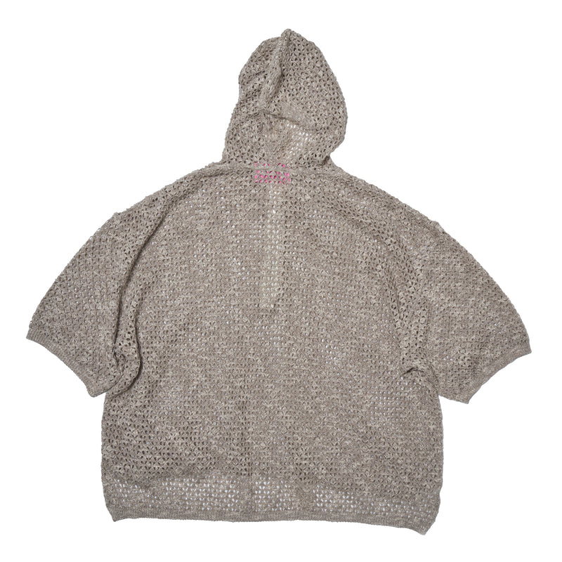 [2025 summer] EFFECTEN / Slab knit half zip hoodie