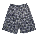 [2025 summer] EFFECTEN / Distorted check wide cargo short pants