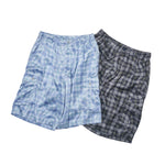[2025 summer] EFFECTEN / Distorted check wide cargo short pants