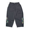 [2025 summer] EFFECTEN / Hibiscus embroidery line wide tapered pants