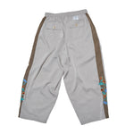 [2025 summer] EFFECTEN / Hibiscus embroidery line wide tapered pants