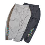 [2025 summer] EFFECTEN / Hibiscus embroidery line wide tapered pants