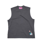 [2025 summer] EFFECTEN / Hibiscus embroidery sleeveless Tee
