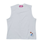[2025 summer] EFFECTEN / Hibiscus embroidery sleeveless Tee