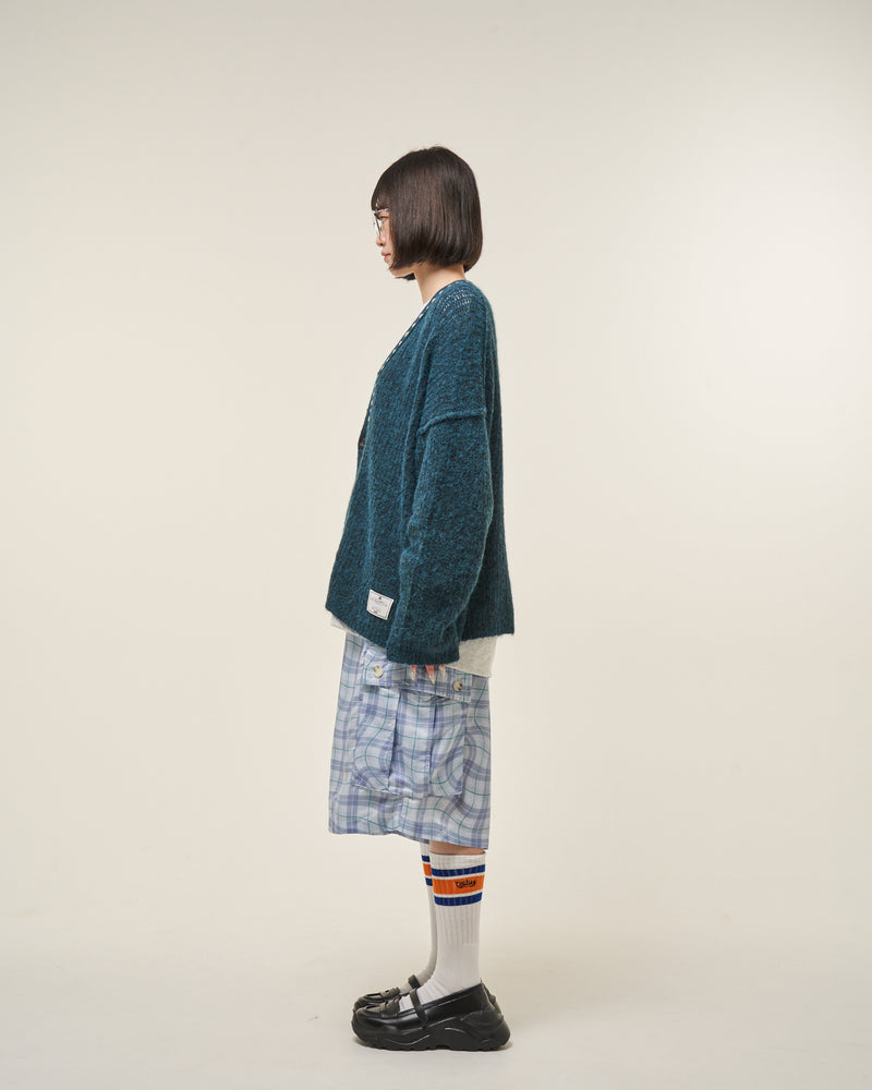 [2025 AW] EFFECTEN / Mohair knit cardigan "inside out"