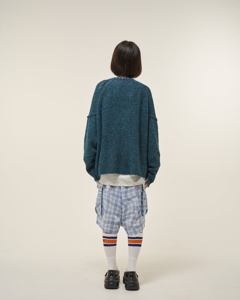 [2025 AW] EFFECTEN / Mohair knit cardigan "inside out"