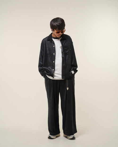 [2025 AW] EFFECTEN / Smooth velour wide shirts